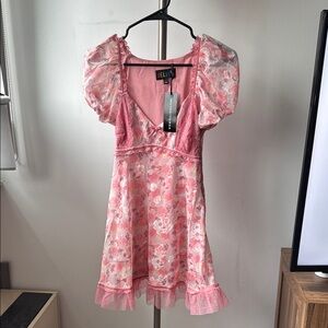 HAPPILY EVER AFTER MINI DRESS DELIA*S BY DOLLS KILL | pink floral mini
